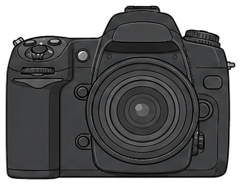 Nikon D200 Body front silhouette