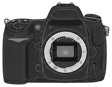 Nikon D300 Body front silhouette