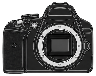 Nikon D3300 Body front silhouette