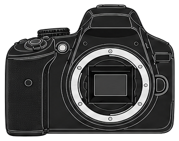 Nikon D3400 Body front silhouette