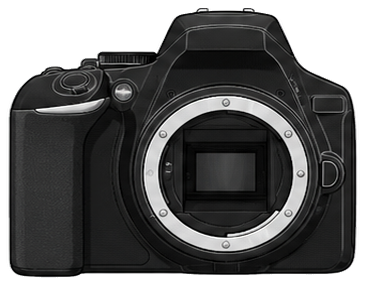 Nikon D3500 Body front silhouette