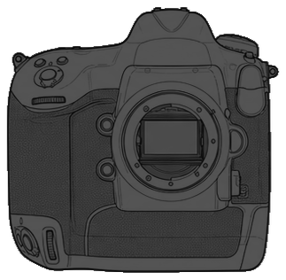 Nikon D4S Body front silhouette