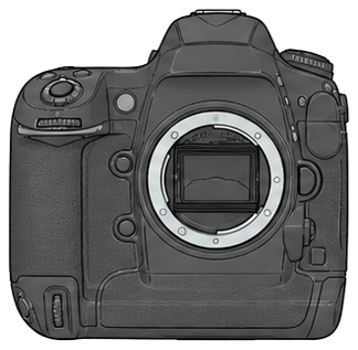 Nikon D4 Body front silhouette
