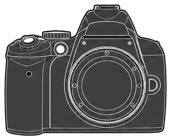 Nikon D5000 Body front silhouette