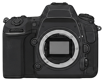 Nikon D500 Body front silhouette