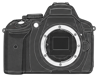 Nikon D5300 Body front silhouette