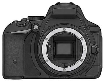 Nikon D5500 Body front silhouette