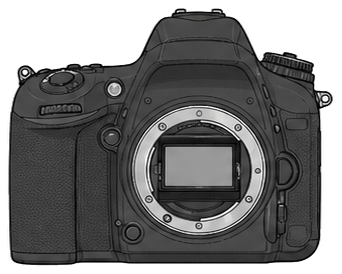 Nikon D600 Body front silhouette