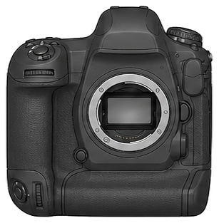 Nikon D6 Body front silhouette