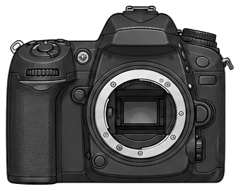 Nikon D7000 Body front silhouette