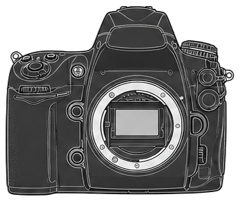 Nikon D700 Body front silhouette