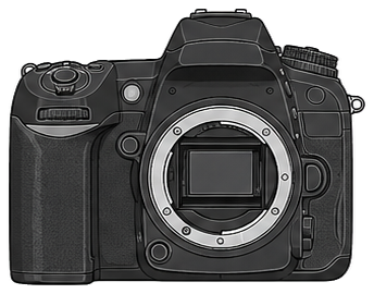 Nikon D7100 Body front silhouette