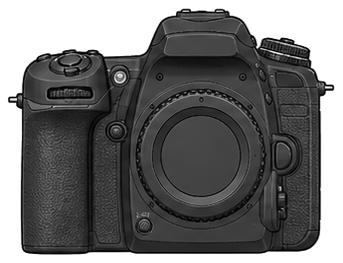 Nikon D7500 Body front silhouette