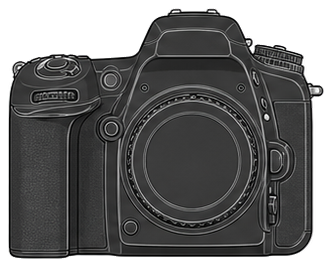 Nikon D750 Body front silhouette