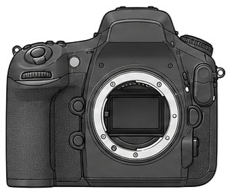 Nikon D810A Body front silhouette