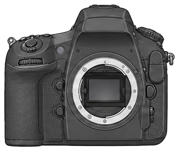 Nikon D810 Body front silhouette