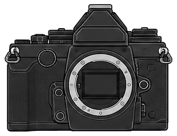 Nikon Df Black Gold Edition front silhouette