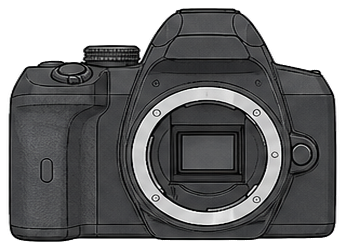 Olympus E-620 Body front silhouette
