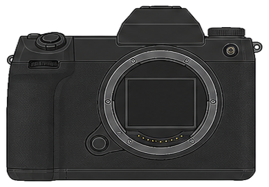 FUJIFILM GFX100S II Body front silhouette