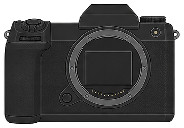 FUJIFILM GFX100S Body front silhouette