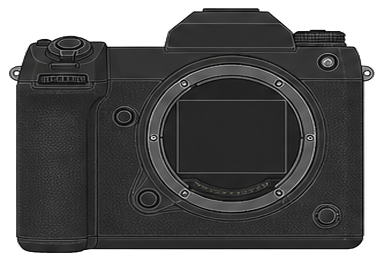 FUJIFILM GFX100 II Body front silhouette