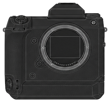 FUJIFILM GFX100 Body front silhouette