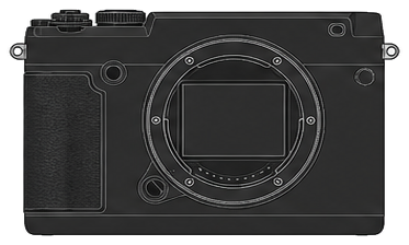 FUJIFILM GFX 50R Body front silhouette