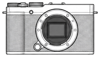 FUJIFILM X-A1 Body front silhouette