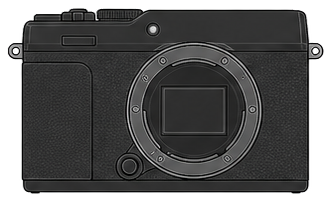 FUJIFILM X-E3 Body front silhouette