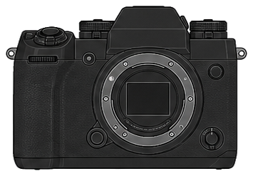 FUJIFILM X-H1 Body front silhouette