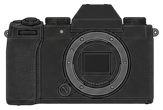 FUJIFILM X-S10 Body front silhouette