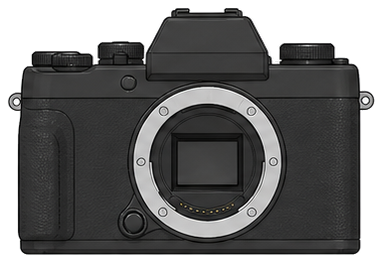 FUJIFILM X-T100 Body front silhouette