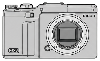 Ricoh GXR Body front silhouette