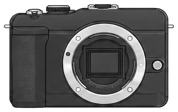 Olympus ・ペン Lite E-PL1 Body front silhouette