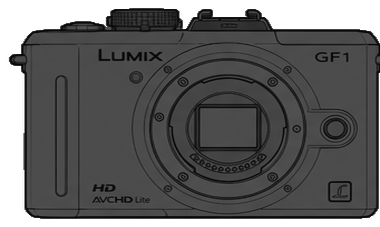 Panasonic LUMIX DMC-GF1 Body front silhouette
