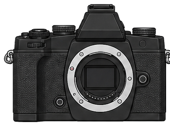 OLYMPUS OM-D E-M5 Body front silhouette