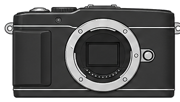 OLYMPUS PEN E-P3 Body front silhouette
