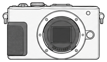 OLYMPUS PEN Lite E-PL3 Body front silhouette