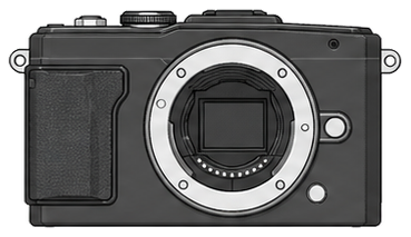 OLYMPUS PEN Lite E-PL5 Body front silhouette