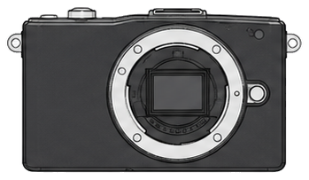 OLYMPUS PEN mini E-PM1 Body front silhouette