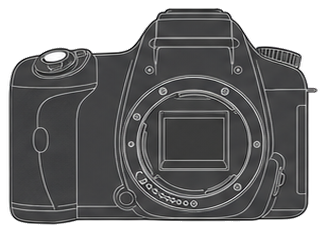 PENTAX K100D Super Body front silhouette