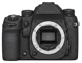 PENTAX KP Body front silhouette