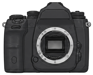 PENTAX K-1 Body front silhouette