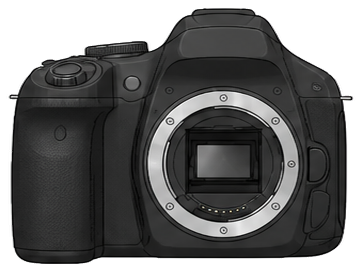 PENTAX K-30 Body front silhouette
