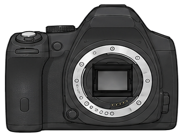 PENTAX K-50 Body front silhouette