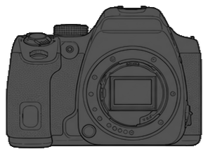 PENTAX K-70 Body front silhouette
