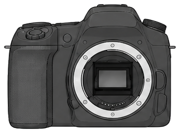 PENTAX K-7 Limited Silver Body front silhouette