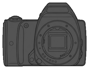 PENTAX K-S1 Body front silhouette
