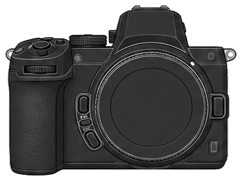 Nikon Z5II Body front silhouette