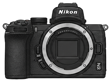 Nikon Z 50 Body front silhouette